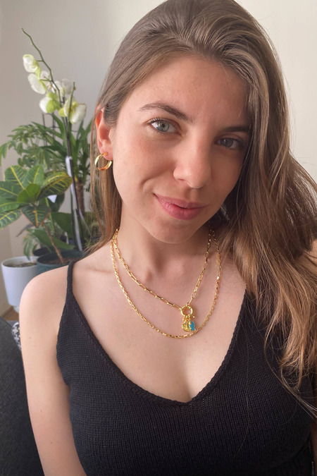 Balıklı Mavi Zincir Kolye