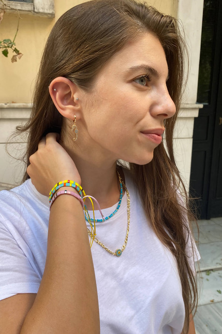 Papatya Pembe Zincir Kolye