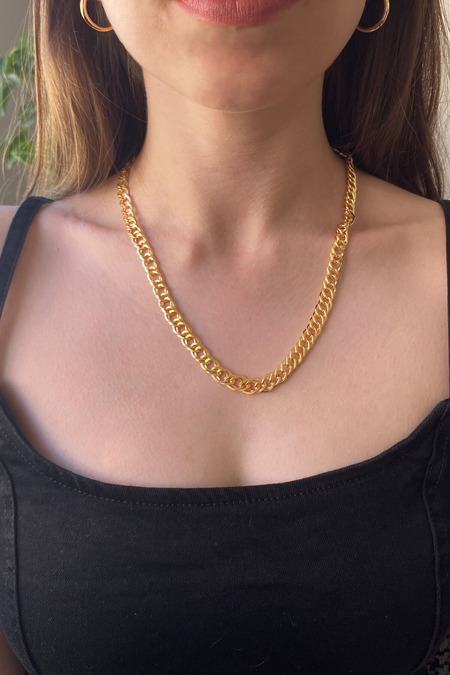 Tasarım Kalın Zincir Kolye